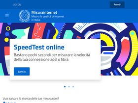'misurainternet.it' screenshot
