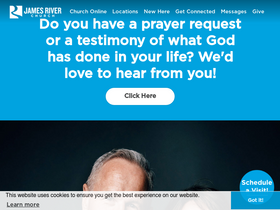 'jamesriver.church' screenshot