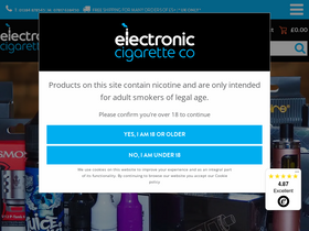 'electronic-cigarettesco.co.uk' screenshot