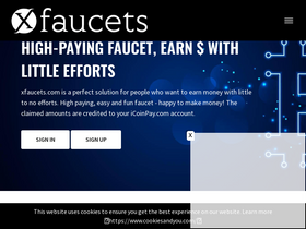 'xfaucets.com' screenshot