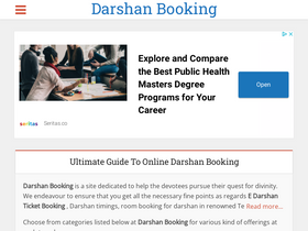 'darshanbooking.com' screenshot