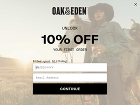 'oakandeden.com' screenshot