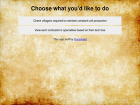 'aoe2-de-tools.herokuapp.com' screenshot