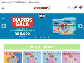 'zubaidas.com' screenshot