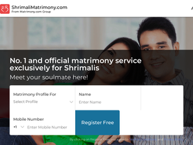 'shrimalimatrimony.com' screenshot