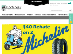 'scooterwest.com' screenshot