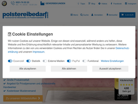 'polstereibedarf-online.de' screenshot