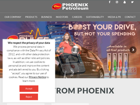 'phoenixfuels.ph' screenshot