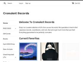 'cromulentrecords.com' screenshot