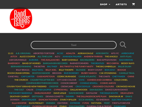 'bandtshirts.com.au' screenshot