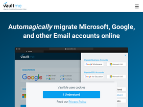 'vaultme.com' screenshot