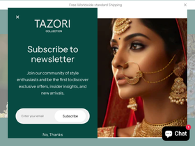 tazoricollection.com homepage screenshot