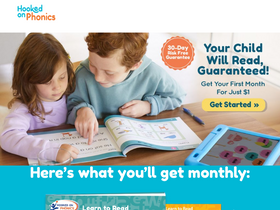 'hookedonphonics.com' screenshot