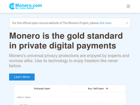 'monero.com' screenshot