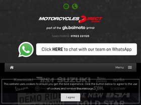 'motorcyclesdirect.co.uk' screenshot