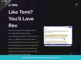 'temi.com' screenshot