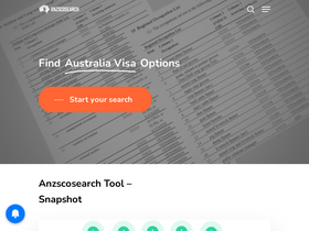 'anzscosearch.com' screenshot