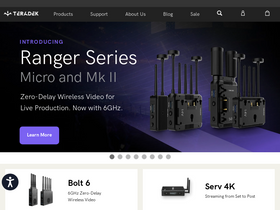 'teradek.com' screenshot