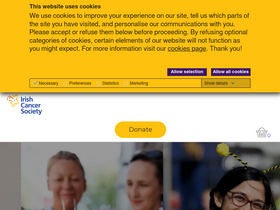 'cancer.ie' screenshot