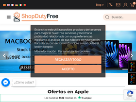 'shopdutyfree.es' screenshot