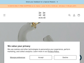 mimi33online.com homepage screenshot