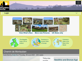 'megalithic.co.uk' screenshot