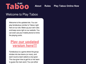 'playtaboo.com' screenshot