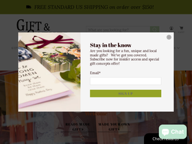 giftandgather.com homepage screenshot