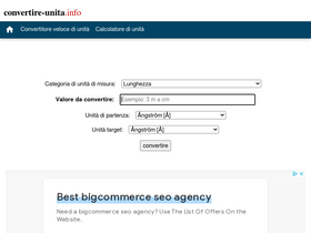 'convertire-unita.info' screenshot