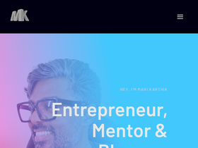 'manikarthik.com' screenshot