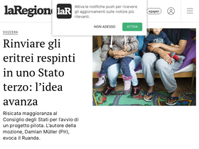 'laregione.ch' screenshot