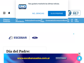 'unoentrerios.com.ar' screenshot