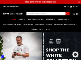 'lionsnotsheep.com' screenshot