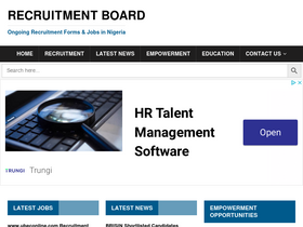 'recruitmentboard.com.ng' screenshot
