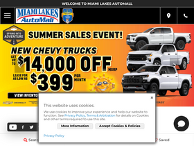 'miamilakesautomall.com' screenshot