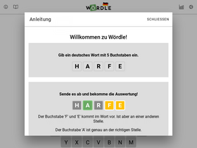 'xn--wrdle-jua.de' screenshot