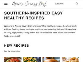 'ameessavorydish.com' screenshot