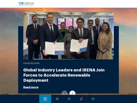 'climate.irena.org' screenshot