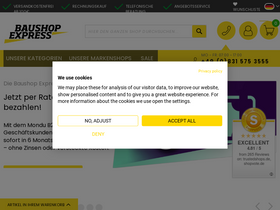 'baushop-express.com' screenshot