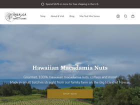 Ahualoa Family Farms website screenshot