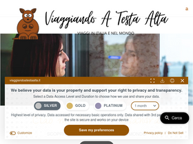 'viaggiandoatestaalta.it' screenshot
