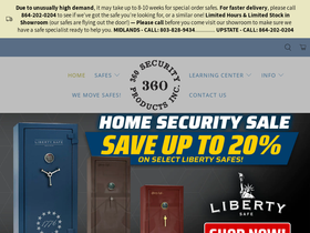 360securityproducts.com homepage screenshot