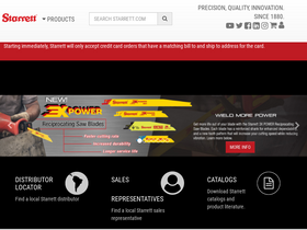 'starrett.com' screenshot