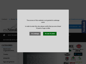 EZ Smoke homepage screenshot