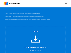 'unzip.online' screenshot