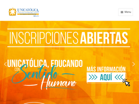 'unicatolica.edu.co' screenshot