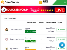 'gemfinder.cc' screenshot