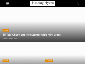 'hashtaghyena.com' screenshot