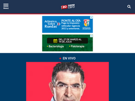 'zonacero.com' screenshot