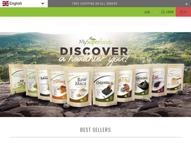 Mysuperfoods homepage screenshot